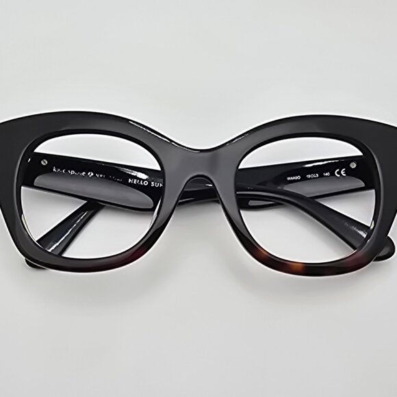 Kate Spade Jalena Black Dark Tortoise Fade Cat Eye Sunglasses Frame w/ Case 49mm - Picture 11 of 15